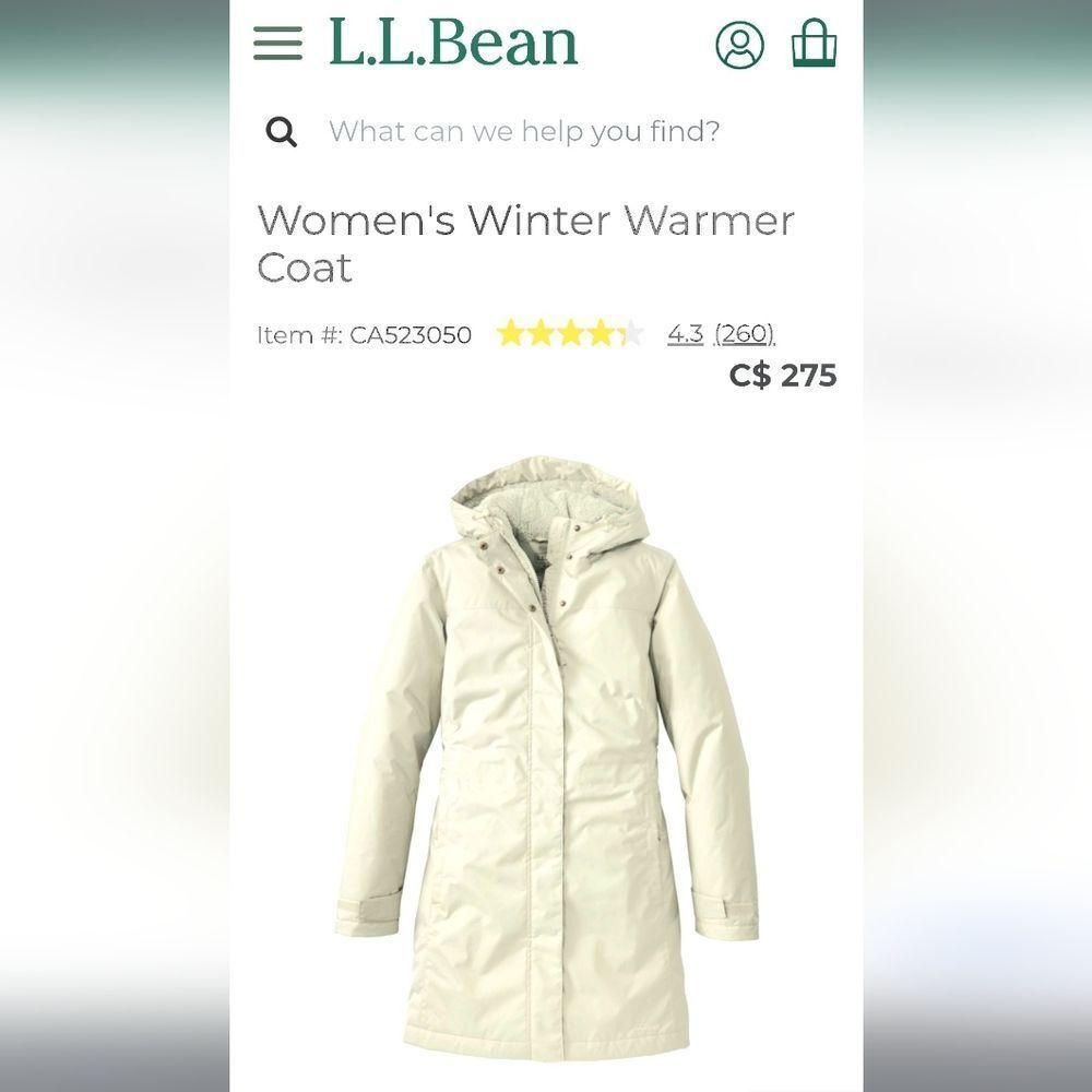 L.L. Bean Women's Winter Warmer Coat - Picture 2 of 16